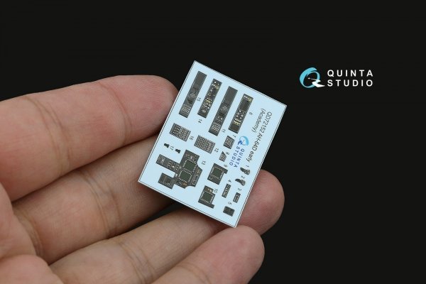 Quinta Studio QD+72152 AH-64D early 3D-Printed coloured Interior on decal paper (Academy)(with 3D-printed resin part) 1/72
