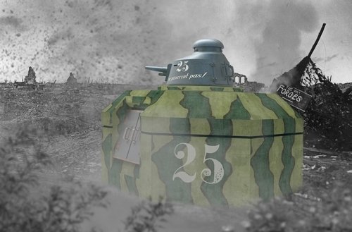 RT-Diorama 35648 French Bunker with FT17 turret 1/35