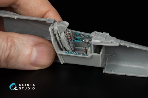 Quinta Studio QD48659 MiG-27 Flogger-D 3D-Printed &amp; coloured Interior on decal paper (Trumpeter) 1/48