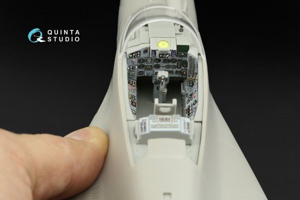 Quinta Studio QD32175 MiG-29 9-12 Fulcrum A 3D-Printed &amp; coloured Interior on decal paper (Trumpeter) 1/32