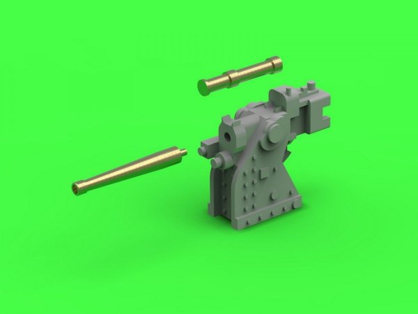 Master SM-350-102 Francuskie działo szkoleniowe 90mm model 1935 – używane na okrętach klasy Richelieu i Dunkerque – (elementy żywiczne, metalowe i blaszka fototrawiona) – (4 szt.) (1:350)