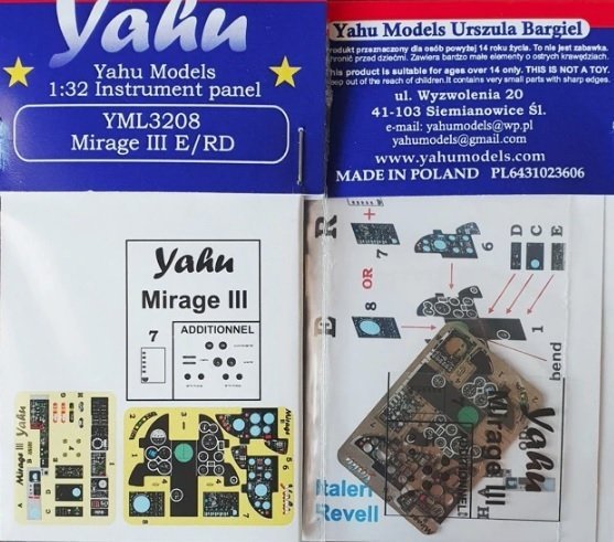Yahu YML3208 Mirage III E/R 1/32