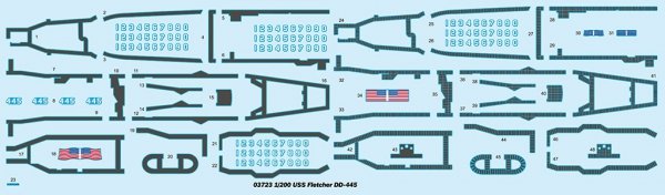 Trumpeter 03723 USS Fletcher DD-445 1/200 