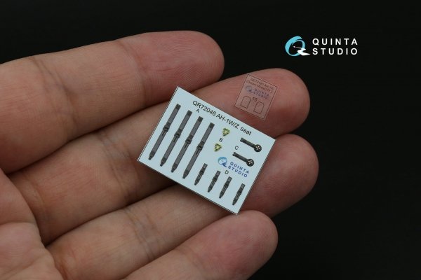 Quinta Studio QD+72190 AH-1W 3D-Printed &amp; coloured Interior on decal paper (Dream Model) 1/72