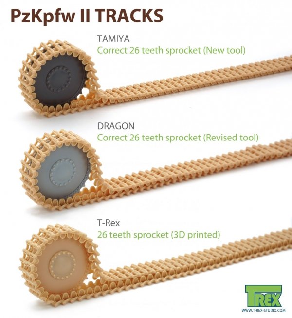 T-Rex Studio TR85004 PzKpfw II Tracks Common Model 1/35