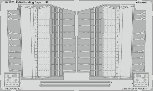 Eduard 481073 P-40N landing flaps ACADEMY 1/48