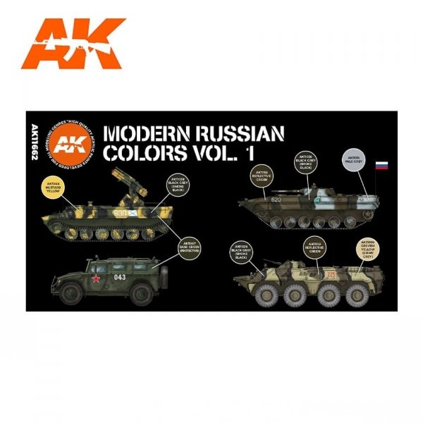 AK Interactive AK11662 3G MODERN RUSSIAN COLORS VOL 1 6x17 ml