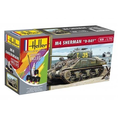 Heller 56892 Starter Set M4 Sherman &quot;D-Day&quot; 1/72