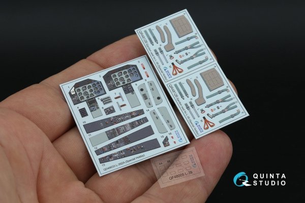 Quinta Studio QD48633 L-39ZA 3D-Printed &amp; coloured Interior on decal paper (Special Hobby) 1/48