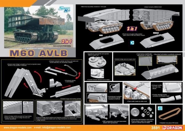 Dragon 3591 M60 AVLB Armored Vehicle Launched Bridge 1/35