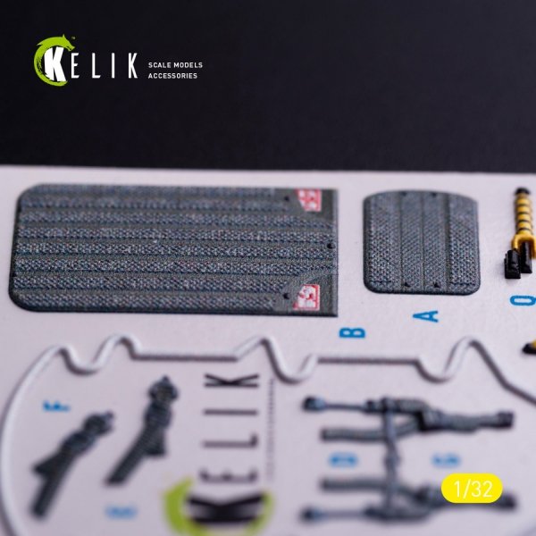 Kelik K32037 AV-8 Harrier - interior 3D decals for Trumpeter kit (1/32)
