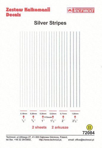 Techmod 72084 Silver Stripes 1/72