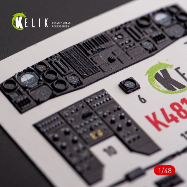 KELIK K48113 UH-60A Black Hawk - Type 1 interior 3D decals for ICM kit 1/48