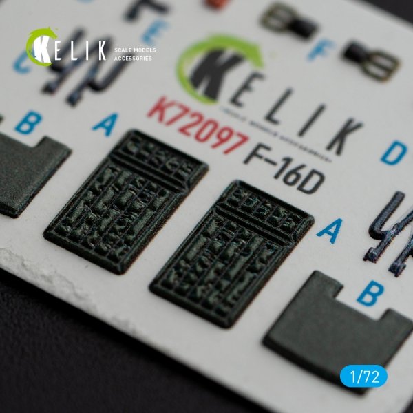 KELIK K72097 F-16D interior 3D decals for Revell kit 1/72