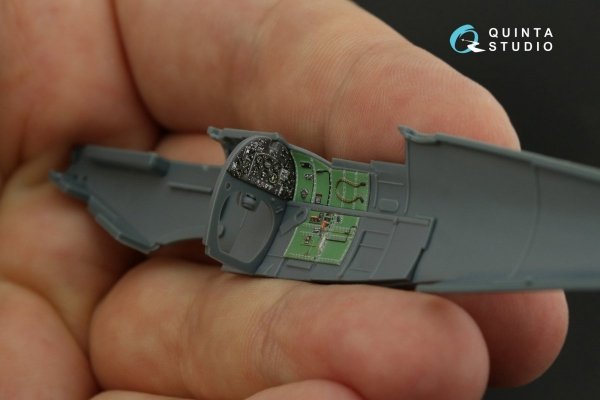 Quinta Studio QD72043 Spitfire Mk.VIII 3D-Printed &amp; coloured Interior on decal paper (Eduard) 1/72