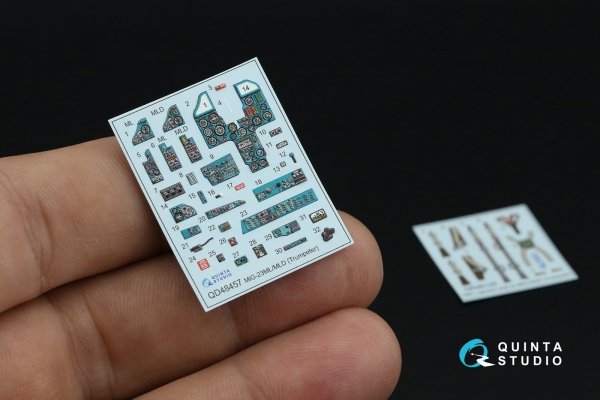 Quinta Studio QD48457 MiG-23ML/MiG-23MLD 3D-Printed &amp; coloured Interior on decal paper (Trumpeter) 1/48