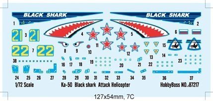 Hobby Boss 87217 Ka-50 Black shark Attack Helicopter (1:72)