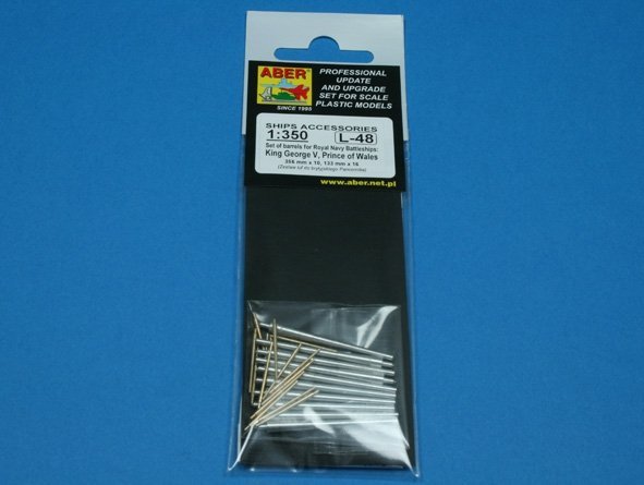 Aber 350L-48 Set of barrels 356mm x 10; 133mm x 16 for King George V, Prince of Wales (1:350)