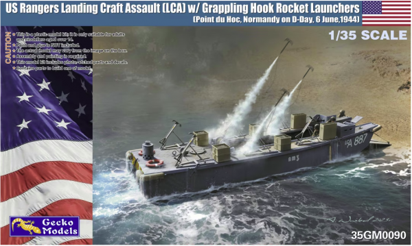 Gecko Models 35GM0090 Rangers Landing Craft Assault (LCA) w/Grappling Hook Rocket Launchers 1/35