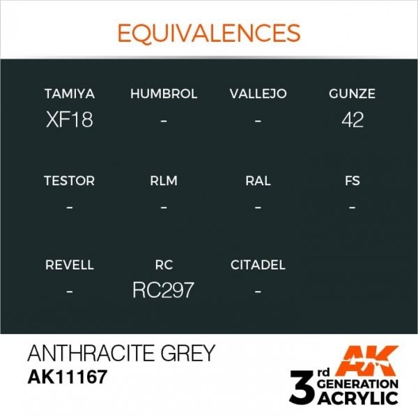 AK Interactive AK11167 ANTHRACITE GREY – STANDARD 17ml