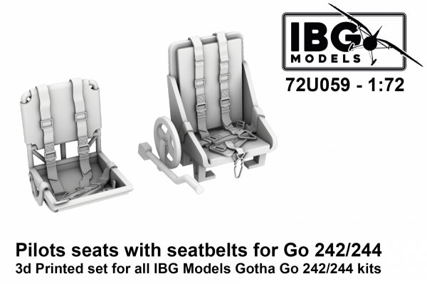 IBG 72U059 Pilots seats with seatbelts for Gotha Go-242/244 1/72