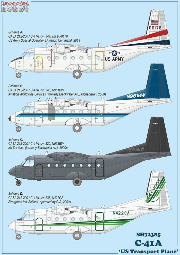 Special Hobby 72385 C-41A 'US Transport Plane' 1/72