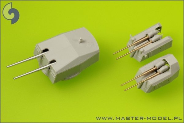 Master SM-200-007 German battleship Bismarck - secondary and heavy AA armament barrels - 15cm (12 pcs), 10,5 cm (16 pcs)