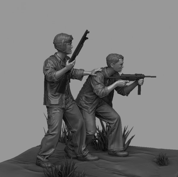 Panzer Art FI35-207 USMC tanker close combat set 1/35