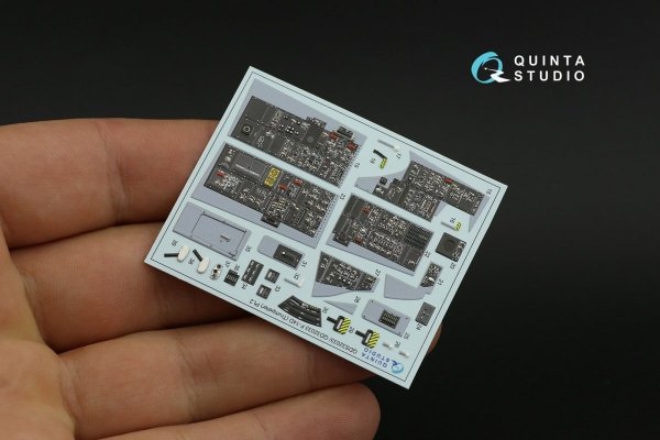 Quinta Studio QDS-32033 F-14D 3D-Printed &amp; coloured Interior on decal paper ( Trumpeter ) (small version) 1/32