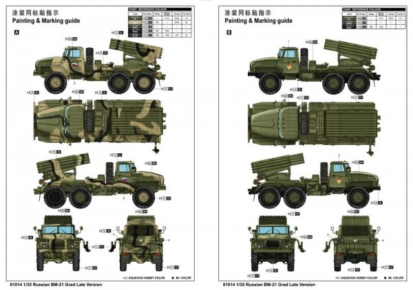 Trumpeter 01014 Russian BM-21 Grad Late Version (1:35)