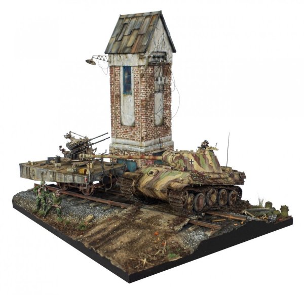 RT-Diorama 35027 Diorama-Base: Railroad Crossing 1/35