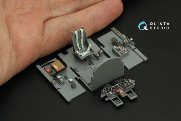 Quinta Studio QD48422 P-47M Thunderbolt 3D-Printed coloured Interior on decal paper (Tamiya) 1/48