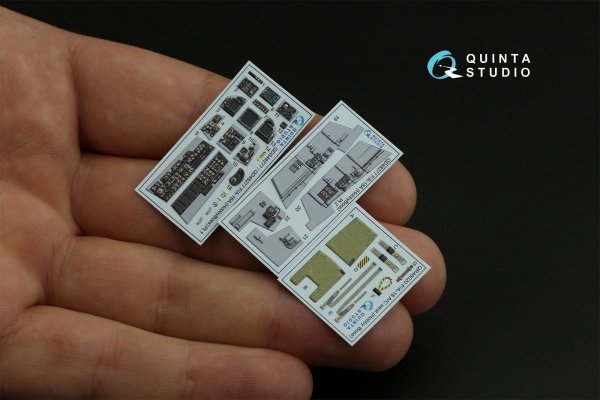 Quinta Studio QD48277 F/A-18А 3D-Printed &amp; coloured Interior on decal paper (HobbyBoss) 1/48
