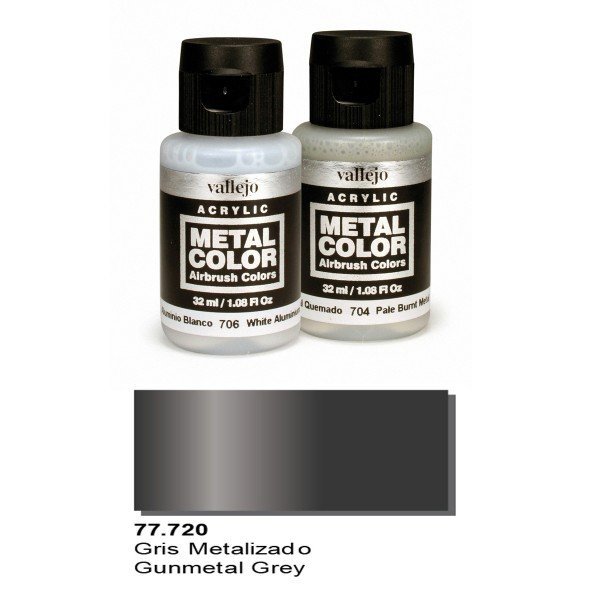 Vallejo 77720 Metal Color- Gunmetal Grey 32ml