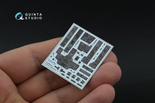 Quinta Studio QDS-48571 AH-64A 3D-Printed &amp; coloured Interior on decal paper (Hasegawa) (small version) 1/48