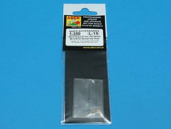 Aber 350L-15 Set of 16 pcs 37 mm L/83 barrels SK C/30 for German ships (1:350)
