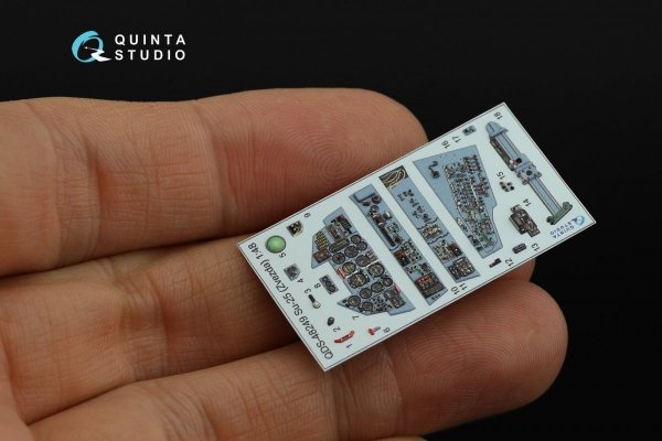 Quinta Studio QD48249 Su-25 3D-Printed &amp; coloured Interior on decal paper (Zvezda) 1/48