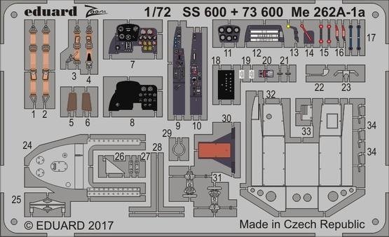 Eduard SS600 Me 262A-1a 1/72 AIRFIX