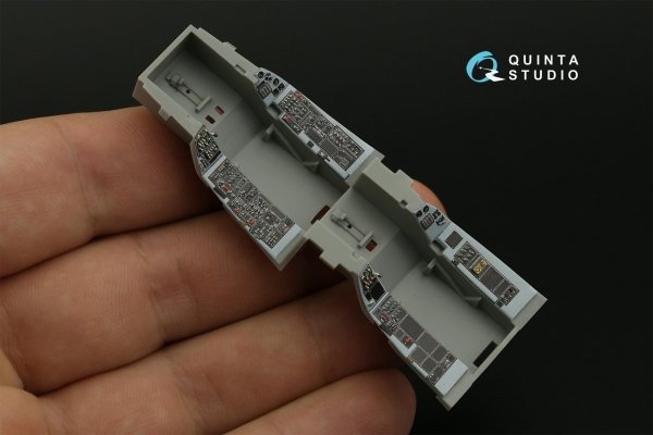 Quinta Studio QDS-48408 F-16D block 50 3D-Printed &amp; coloured Interior on decal paper (Kinetic 2022 tool) (small) 1/48