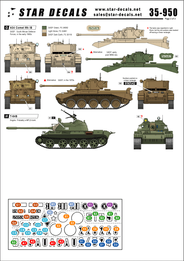 Star Decals 35-950 Modern African Wars 1 1/35