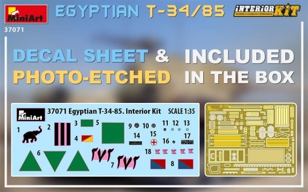 MiniArt 37071 EGYPTIAN T-34/85. INTERIOR KIT 1/35