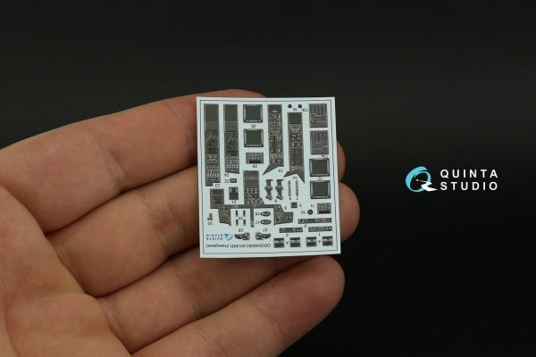 Quinta Studio QDS-48362 AH-64D 3D-Printed &amp; coloured Interior on decal paper (Hasegawa) (Small version) 1/48