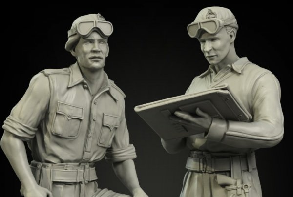 Panzer Art FI35-026 British RAC officers North Africa set 1/35