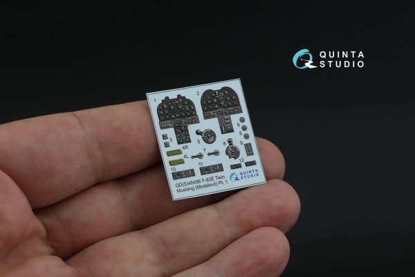 Quinta Studio QD48496 F-82E Twin Mustang 3D-Printed coloured Interior on decal paper (Modelsvit) 1/48