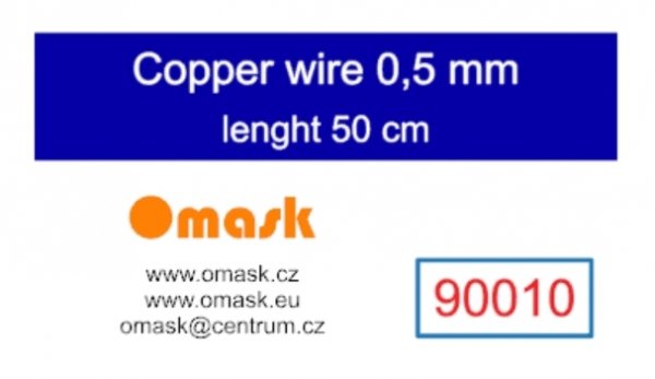 Omask 90010 Copper wire 0,5 mm lenght 50 cm