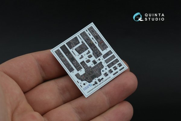 Quinta Studio QDS-48572 AH-64A 3D-Printed &amp; coloured Interior on decal paper (Academy/Modelist) (small version) 1/48
