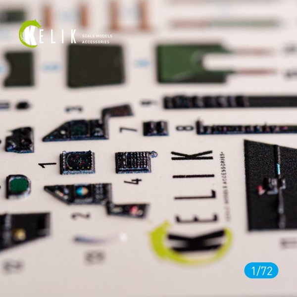 KELIK K72178 Mirage 2000-5F - interior 3D decals for ModelSvit kit 1/72