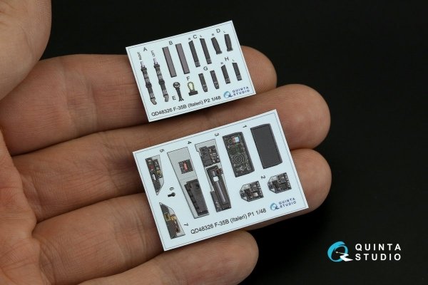 Quinta Studio QD48326 F-35B 3D-Printed &amp; coloured Interior on decal paper (Italeri) 1/48