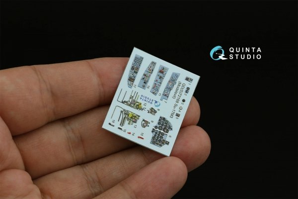 Quinta Studio QD+72168 Su-17M3 3D-Printed coloured Interior on decal paper (Modelsvit) (with 3D-printed resin part) 1/72