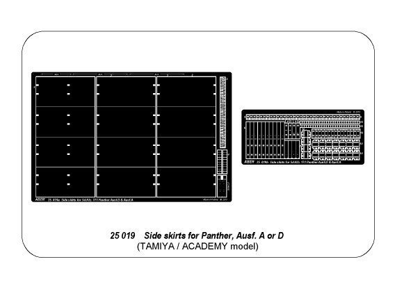 Aber 25019 Side skirts for Panther A/D (1:25)